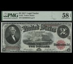 Fr. 57 1917 $2 Legal Tender PMG 58EPQ